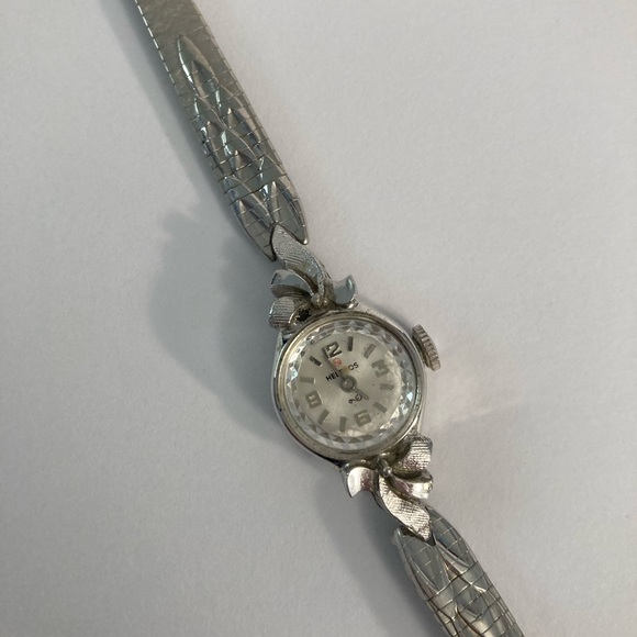 Antique windup Helbros Stainless Steel Watch fits up to 6.5 inch wrist - Picture 8 of 11